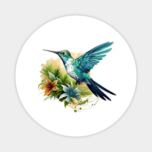 Watercolor Hummingbird Magnet